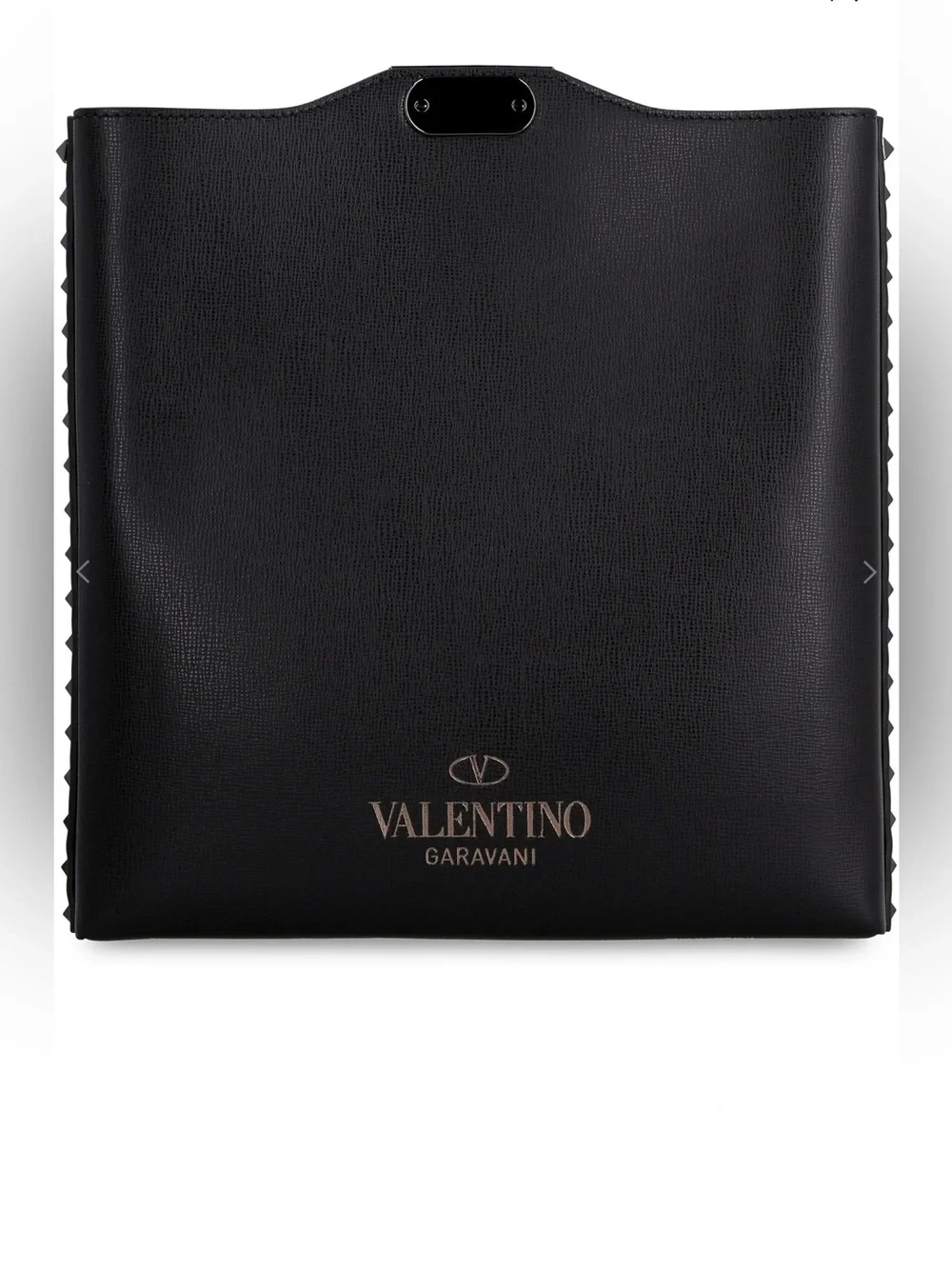 ⭐️NWT⭐️Valentino  Rockstud Logo Embossed Black Leather Crossbody Bag